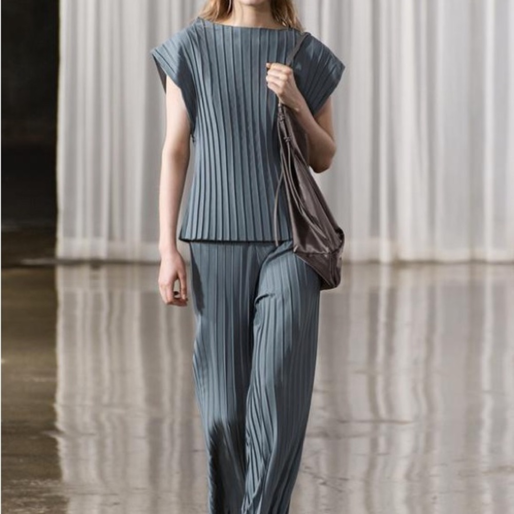 Zara Pleated Top & Pants Set
